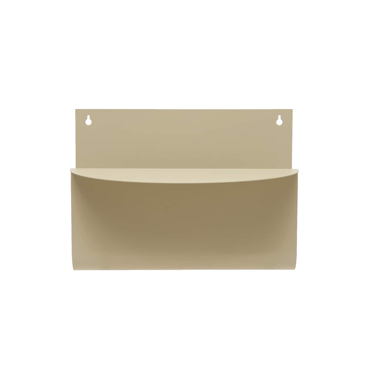 Hello Honey® Cream Decorative Hanging Metal Wall Magazine Shelf